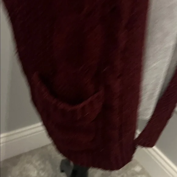 Love Tree Deep Burgundy Cardigan Sweater Stitch Fix - Picture 5 of 6
